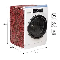 Classic? Front Load Washing Machine Cover for Siemens 6.5 Kg, 7 Kg, 7.5 Kg, 8 Kg, 8.5 Kg & 9 Kg (63cmsX63cmsX81cms) Red Flower-thumb2