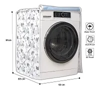 Classic? Front Load Washing Machine Cover for IFB 5.5 Kg 6 Kg & 6.5 Kg (50cmsX63cmsX81cms_Half White,Grey) Pack of : 1 Washing Machine Cover-thumb2