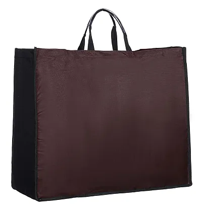 SH Retail Heavy Duty Waterproof Shopping Bag for Daily Use/Kitchen Essentials/Grocery Bag/Vegetable Bag/jhola/Carry Bag/thela with Full Handles (Small, 18 x x 14 inches, Brown)