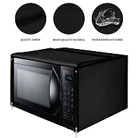 Classic Microwave Oven Cover Suitable for All Major Brands for Size 41X46X36 CMS (Black)-thumb2