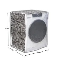 Classic? Front Load Washing Machine Cover for Siemens 6.5 Kg,7 Kg, 7.5 Kg, 8 Kg, 8.5 Kg & 9 Kg (63cmsX63cmsX81cms) Black Flower-thumb2