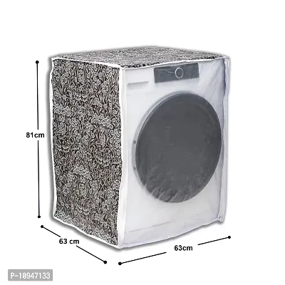 Classic? Front Load Washing Machine Cover for Siemens 6.5 Kg,7 Kg, 7.5 Kg, 8 Kg, 8.5 Kg & 9 Kg (63cmsX63cmsX81cms) Black Flower-thumb3