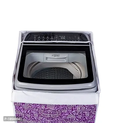 Classic? Top Load Washing Machine Cover Suitable for Bosch Back Panel 6.5 Kg, 7.0 Kg (56X57X95 CMS, Purple Flower)-thumb5