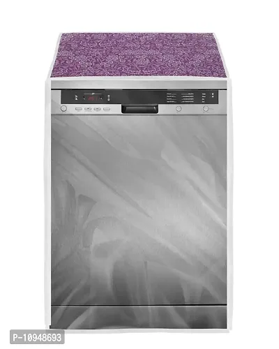 Classic Dishwasher Cover Suitable for LG of 12, 13, 14, 15 Place Setting (63X63X81CMS, Purple Flower)-thumb5