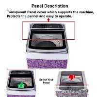 Classic? Top Load Washing Machine Cover Suitable for Bosch Back Panel 6.5 Kg, 7.0 Kg (56X57X95 CMS, Purple Flower)-thumb1