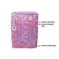 Classic? Front Load Washing Machine Cover for Siemens 6.5 Kg,7 Kg, 7.5 Kg, 8 Kg, 8.5 Kg  9 Kg (63cmsX63cmsX81cms) Purple Flower-thumb4