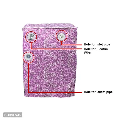 Classic? Front Load Washing Machine Cover for Siemens 6.5 Kg,7 Kg, 7.5 Kg, 8 Kg, 8.5 Kg  9 Kg (63cmsX63cmsX81cms) Purple Flower-thumb5