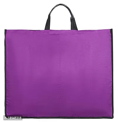 SH Retail Heavy Duty Waterproof Shopping Bag for Daily Use/Kitchen Essentials/Grocery Bag/Vegetable Bag/jhola/Carry Bag/thela with Full Handles (Large, 22 x 9 x 18 inches, Purple)-thumb2