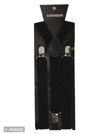 SH Retail Men's Elastic Suspenders Belt (Black, Free Size)-thumb4