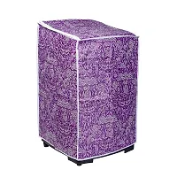 Classic? Top Load Washing Machine Cover Suitable for Bosch Back Panel 6.5 Kg, 7.0 Kg (56X57X95 CMS, Purple Flower)-thumb3