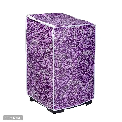 Classic? Top Load Washing Machine Cover Suitable for Bosch Back Panel 6.5 Kg, 7.0 Kg (56X57X95 CMS, Purple Flower)-thumb4