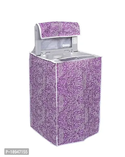 Classic? Top Load Washing Machine Cover Suitable for Samsung Front Panel 8 kg, 8.5 kg, 9 kg, 10 kg (63cms X 63cms X 93cms) Purple Flower