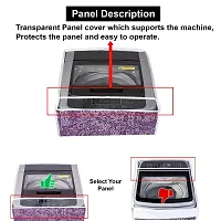 Classic? Top Load Washing Machine Cover Suitable for Samsung Front Panel 8 kg, 8.5 kg, 9 kg, 10 kg (63cms X 63cms X 93cms) Purple Flower-thumb3