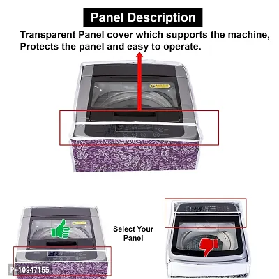 Classic? Top Load Washing Machine Cover Suitable for Samsung Front Panel 8 kg, 8.5 kg, 9 kg, 10 kg (63cms X 63cms X 93cms) Purple Flower-thumb4