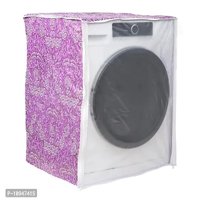 Classic? Front Load Washing Machine Cover for Siemens 6.5 Kg,7 Kg, 7.5 Kg, 8 Kg, 8.5 Kg  9 Kg (63cmsX63cmsX81cms) Purple Flower-thumb0