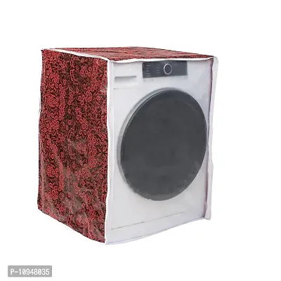 Classic? Front Load Washing Machine Cover for Siemens 6.5 Kg, 7 Kg, 7.5 Kg, 8 Kg, 8.5 Kg & 9 Kg (63cmsX63cmsX81cms) Red Flower-thumb0