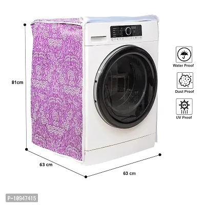 Classic? Front Load Washing Machine Cover for Siemens 6.5 Kg,7 Kg, 7.5 Kg, 8 Kg, 8.5 Kg  9 Kg (63cmsX63cmsX81cms) Purple Flower-thumb3