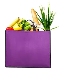 SH Retail Heavy Duty Waterproof Shopping Bag for Daily Use/Kitchen Essentials/Grocery Bag/Vegetable Bag/jhola/Carry Bag/thela with Full Handles (Large, 22 x 9 x 18 inches, Purple)-thumb4