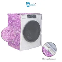 Classic? Front Load Washing Machine Cover for Siemens 6.5 Kg,7 Kg, 7.5 Kg, 8 Kg, 8.5 Kg  9 Kg (63cmsX63cmsX81cms) Purple Flower-thumb3