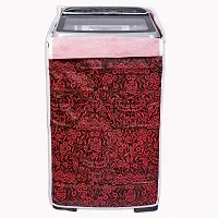 Classic? Top Load Washing Machine Cover Suitable for Samsung Back Panel 8 Kg, 8.5 Kg, 9.0 Kg, 10 Kg (63cms X 63cms X 93cms) Red Flower-thumb3