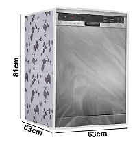 Classic Dishwasher Cover Suitable for Whirlpool of 12, 13, 14, 15 Place Setting (63X63X81CMS, Half White  Grey)-thumb3