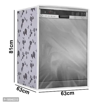 Classic Dishwasher Cover Suitable for Whirlpool of 12, 13, 14, 15 Place Setting (63X63X81CMS, Half White  Grey)-thumb4