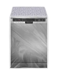 Classic Dishwasher Cover Suitable for Whirlpool of 12, 13, 14, 15 Place Setting (63X63X81CMS, White & Grey)-thumb4