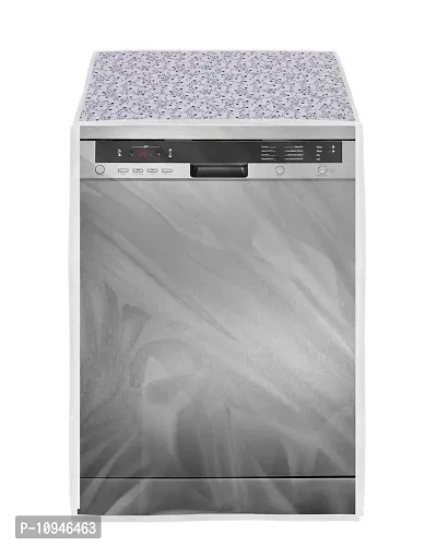 Classic Dishwasher Cover Suitable for Whirlpool of 12, 13, 14, 15 Place Setting (63X63X81CMS, White & Grey)-thumb5