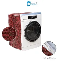 Classic? Front Load Washing Machine Cover for Siemens 6.5 Kg, 7 Kg, 7.5 Kg, 8 Kg, 8.5 Kg & 9 Kg (63cmsX63cmsX81cms) Red Flower-thumb3