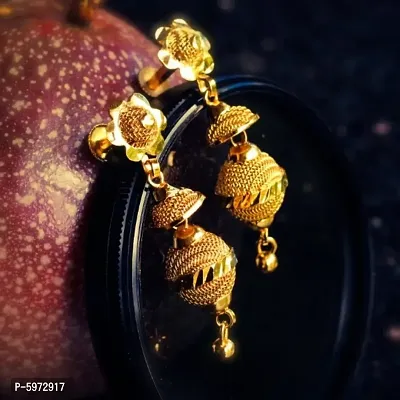 Elegant Gold Plated Earring for Women-thumb0