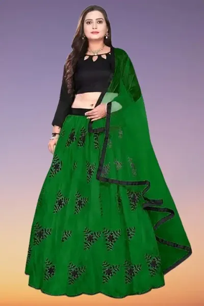 Stylish Satin Lehenga Choli Set For Women