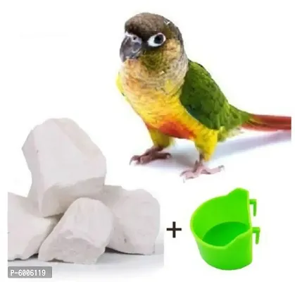 Pack of 1- 475 Grams Natural Lime Blocks for Pet Birds-thumb0