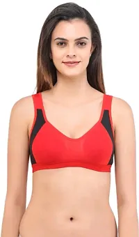 Pack of 5 Double Fabric Moulded Cup Sports Fancy Bra-thumb2