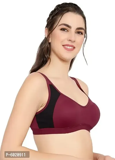 Pack of 5 Double Fabric Moulded Cup Sports Fancy Bra-thumb4