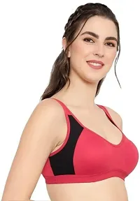Combo of 2 Molded Cup Sports Bra in Multi Design Assorted colors-thumb1