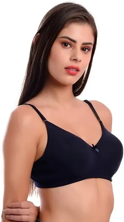 Buy Women White Cotton Bra Pack of 3 (Middle Elastic Is Not Available)  Online In India At Discounted Prices