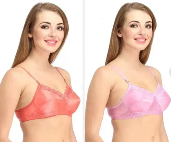 Buy FEELBLUE Comfort Women's Satin Fabric Soft Bra Online In India At  Discounted Prices