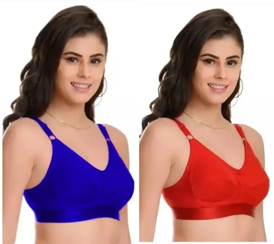 C CUP PLUS SIZE DOUBLE FABRIC BROAD ELASTIC BRA