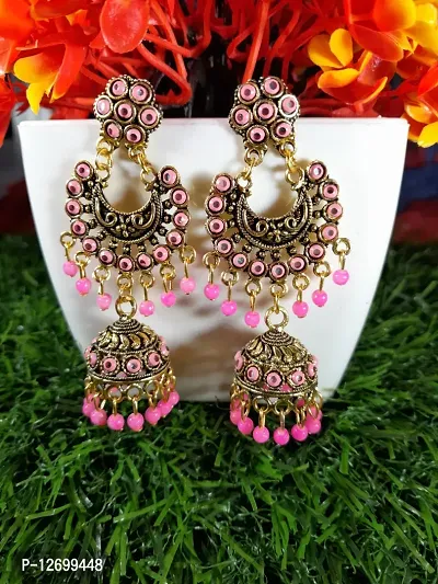 Shimmering Alloy Earrings For Women And Girls