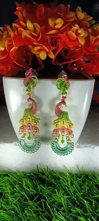 Shimmering Alloy Earrings For Women And Girls