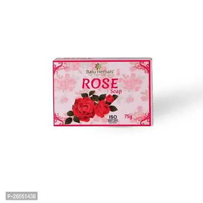 Balu Herbals  Rose Soap 75g ( Pack of 3 )