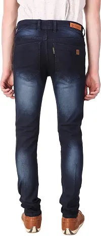 Stylish Dark Blue Denim Low Rise Jeans For Men-thumb1