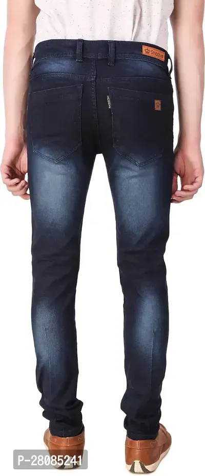 Stylish Dark Blue Denim Low Rise Jeans For Men-thumb2