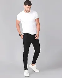 Stylish Black Denim Low Rise Jeans For Men-thumb2