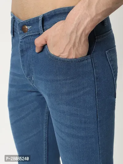 Stylish Light Blue Denim Low Rise Jeans For Men-thumb4