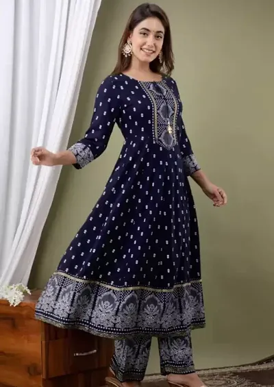 A Line Rayon Kurta