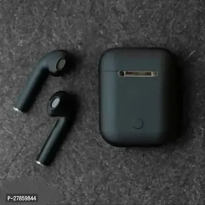 Bluetooth I-12 tws and Charging Case with Mic Bluetooth Airpod headphone/earphone Headset (Black In the Ear)-thumb0