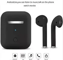 Bluetooth I-12 tws and Charging Case with Mic Bluetooth Airpod headphone/earphone Headset (Black In the Ear)-thumb2