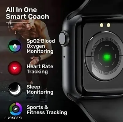 T500 Smart watch Full Screen Smart Watch Series 8 Smartwatch, Health Tracking Device, Calling Amoled Watch - Black, free size-thumb4