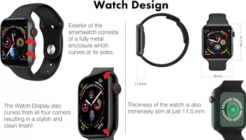 T500 Smart watch Full Screen Smart Watch Series 8 Smartwatch, Health Tracking Device, Calling Amoled Watch - Black, free size-thumb2